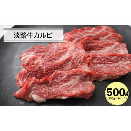 ふるさと納税 淡路牛カルビ500ｇ（250g×2） 兵庫県淡路市