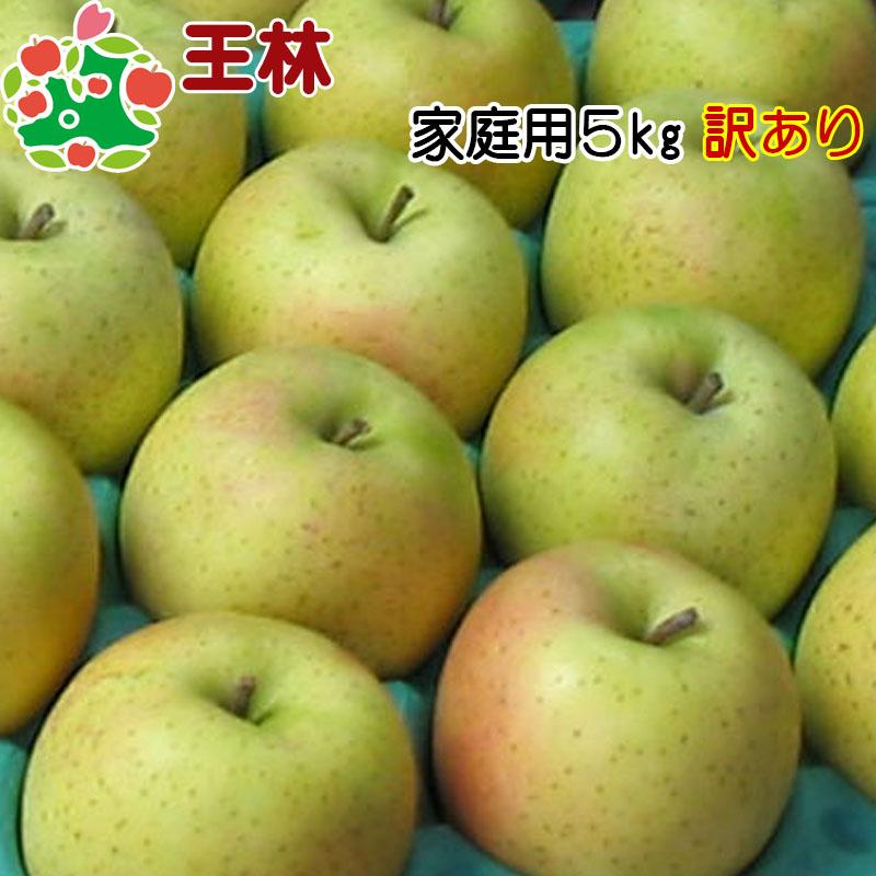 りんご 訳あり 青森県産 王林 家庭用 キズあり 5kg  産地直送 産直 自宅用 ワケあり お試し 試食 食べ物 旬の くだもの 果物