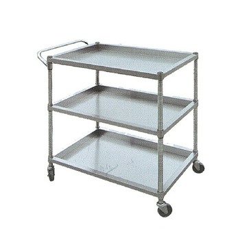 [領券折50 ]【史代新文具】Rubbermaid TGK-08S 不銹鋼三層推車