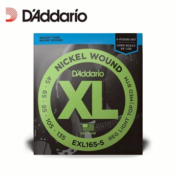 DAddario EXL165-5 45-135 貝斯五弦套弦【敦煌樂器】