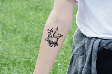 聖誕 小鹿 紋身貼紙