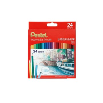 Pentel CB9-24TW 水溶性紙盒色鉛筆 24色
