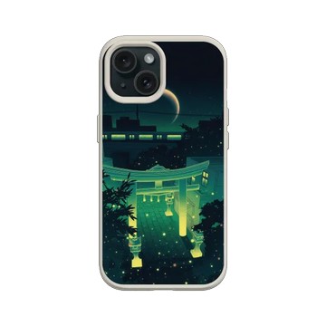 iPhone 15 SolidSuit 貝殼灰 - Denise Rashidi (Surudenise) - Japan at Night 日本夜未眠