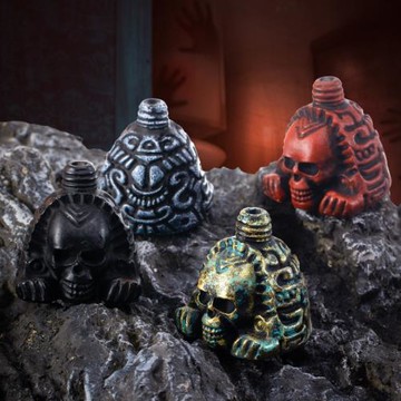 阿茲特克死亡之哨減壓手工陶笛嚎叫哨子厚重手感擺件鬼屋道具玩具