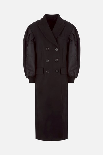 SIMONE ROCHA single-breasted wool and nylon coat Woman