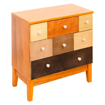 dayneeds 日需百備 靜木時光 8抽/抽屜櫃 整理櫃/置物櫃/電話櫃/木櫃  8個  34cm  自然拼木色