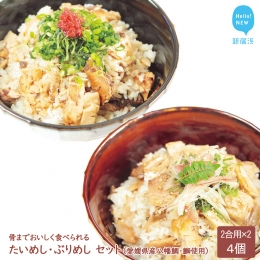 混ぜ込みご飯の素 骨までおいしく食べられる「たいめし」「ぶりめし」 2合用 各170g ×2 合計 4個 セット 愛媛 国産