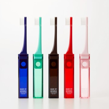 日本製免沾牙膏 奈米礦物牙刷 旅行款+替換刷頭 單入組 (5色可選） 藍色