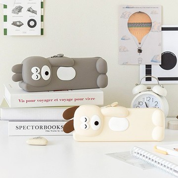 Romane Brunch Brother 狗狗兔兔矽膠鉛筆盒