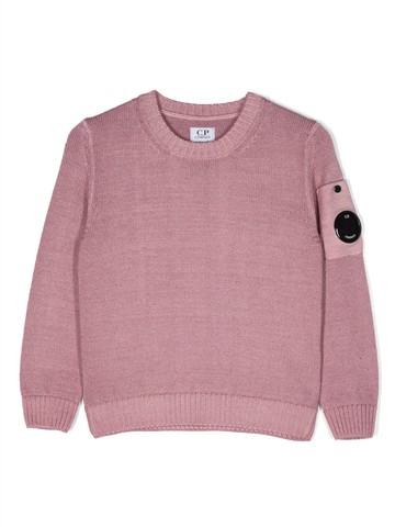 C.P. Company Kids - Lens-detail wool jumper - kids - Wool - 14 yrs - Pink