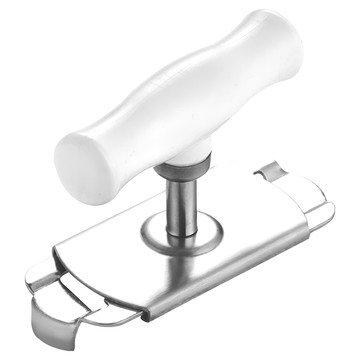 超省力大小通用不鏽鋼萬用開瓶器 ABS材質  白色 + 銀色  1個