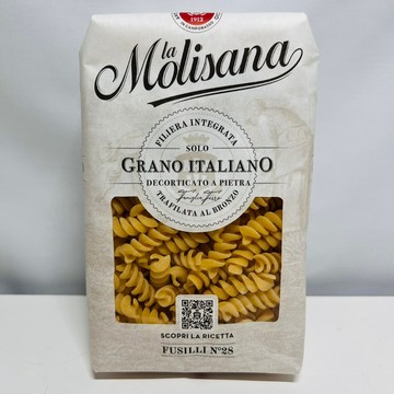 【億明食品】Molisana茉莉義大利麵｜28號螺旋麵 500g｜完美鎖住醬汁｜彈牙Q彈口感｜家常/義式料理必備