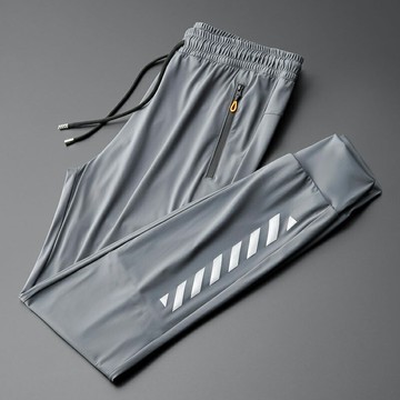 褲子男春夏季冰絲薄款直筒寬松闊腿百搭休閑褲21長褲西裝褲男褲