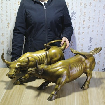 斗牛 銅牛擺件 家居擺件客廳工藝品辦公室擺件 動物擺件特價