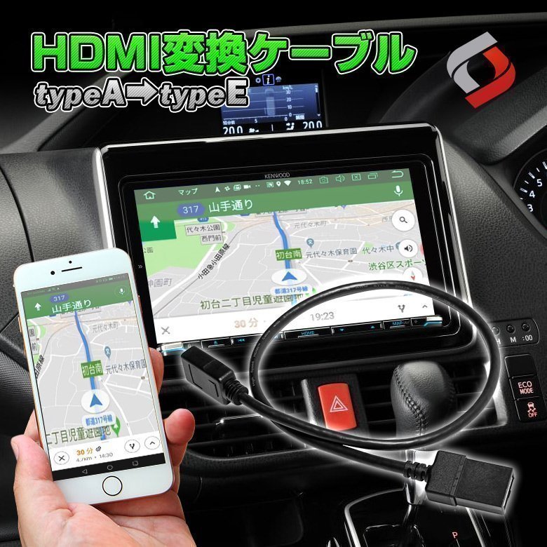 HDMI タイプE 変換ケーブル] HDMI変換ケーブル 変換アダプタ ミラーリング カーナビ 汎用 カーアクセサリ シェアスタイル 通販  LINEポイント最大1.0%GET | LINEショッピング