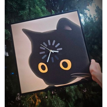 免運新品🛒宕機小貓掛壁鐘⏰小貓加載鐘🐱貓咪宕機鐘 裝飾 ins風 客廳房間美觀壁畫 送朋友 生日禮物 互換禮物 學生禮物