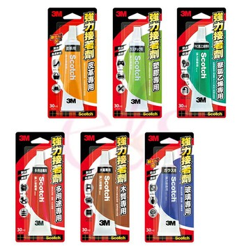 [$699免運] 3M Scotch 強力接著劑 多用途 皮革 塑膠 玻璃 木質 PVC 聚氯乙烯 30ml 快乾 防水 ☆艾莉莎ELS☆