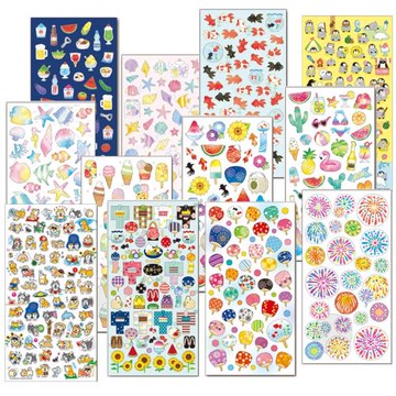 日本進口文具mind wave 手帳素材貼紙 夏季限定夏日 清新創意貼畫