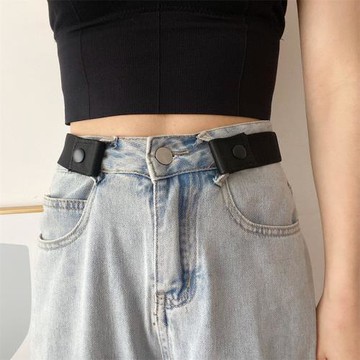 懶人腰帶女士可調節松緊無痕牛仔褲皮帶男隱形褲帶彈力收腰神器夏