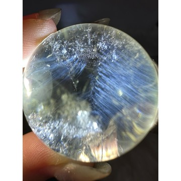 遇見～黃水晶球 藍針水晶 w#260黃水晶藍針 藍針黃水晶球 隱山黃水晶 爆彩黃水晶