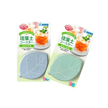 巧巧珪藻土超吸水杯墊/B7652/葉子形/12.5x0.9x12.3cm