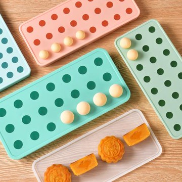 月餅奶黃流心餡模具硅膠冰格圓球形凍冰塊制冰盒湯圓波波酸奶山楂