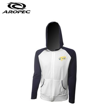 AROPEC Cooler 冷卻男款連帽防曬外套 白深藍