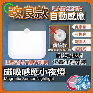 【磁吸高品質柔光】感應燈 小夜燈 夜燈 現貨 床頭燈 磁吸燈 自動感應燈 磁吸感應燈 樓梯燈 人體感應燈【SL】