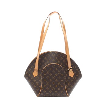 LOUIS VUITTON LV 路易威登 棕色 原花 PVC塗層帆布 Ellipse Shopping 肩背包 M51128