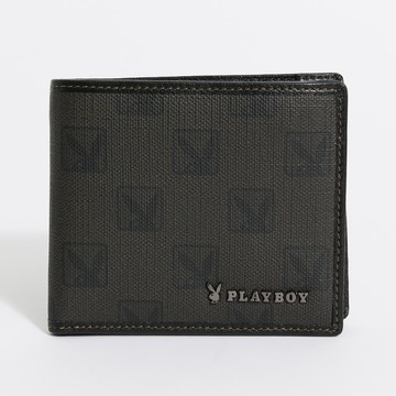 PLAYBOY - 上翻短夾  Legend系列 - 咖啡色/131-0212-60-2