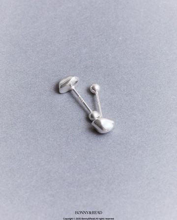 [純銀] 莫內水泊耳環 / Impressionist Ripples Earring