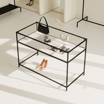 免運 可開票 辦公家具 服裝店中島展示臺網紅創意女裝店中間桌面飾品落地流水臺長方形