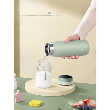 蘇泊爾保溫杯嬰幼兒外出沖奶粉316L不銹鋼寶寶恒溫調奶水杯子外帶