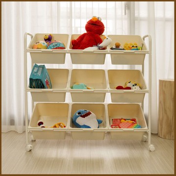 【ikloo】無印純白9格玩具車