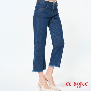 ETBOITE 箱子 BLUE WAY復古嬉皮鬚邊寬褲