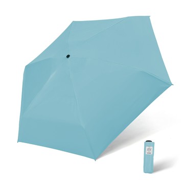 《BigRed 極度輕黑膠MINI 》50CM手開折傘-亮眼鈦銀中棒