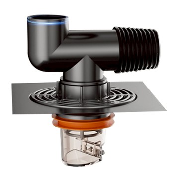 TIMLEI 304不鏽鋼/洗衣機雙排水地漏接頭/轉接頭/排水蓋/溢水管 鍍鉻亮色  1個  10 x 9.4 x 12.6mm