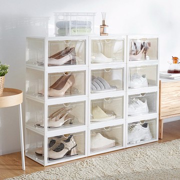 PROfix 層疊式多向三開門鞋盒-3入 單一規格