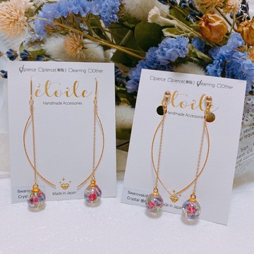 Swarovski 圓頂長款耳環 SDL-18