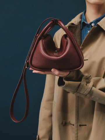 Cowhide Leather Convertible Mini Bag [Wine]