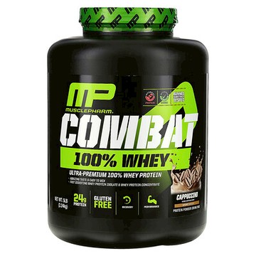 MusclePharm, 格鬥全乳清蛋白，卡布奇諾味，5 磅（2.24 千克）