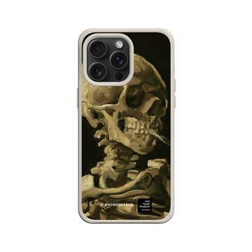 iPhone 15 Pro Max SolidX 貝殼灰 - Van Gogh Museum - Crâne de squelette fumant une cigarette