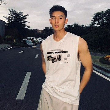 無袖 背心 重磅純棉無袖t恤夏季寬鬆坎肩背心男款潮流嘻哈美式高街運動上衣男背心 上衣 運動背心 透氣 休閒 健身背心
