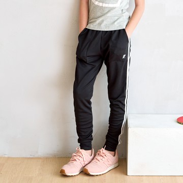 GIAT - 防曬UPF50+吸濕排汗束口運動褲-大女童款-黑色