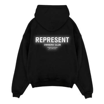 OWNERS CLUB LOGO HOODIE BLACK REFLECTIVE