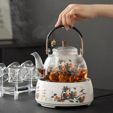 觸屏電陶爐柿柿如意電熱爐家用燒水煮茶電磁爐圍爐茶點爐烤爐耐熱