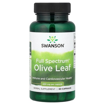 Swanson Vitamins, 多面橄欖葉，400 毫克，60 粒膠囊
