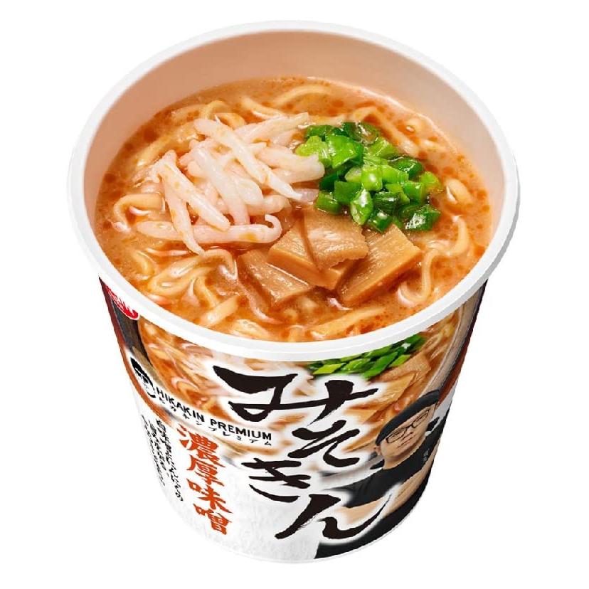 HIKAKIN PREMIUM カップ麺 みそきん濃厚味噌ラーメン 12個セット ヒカキン セイキン インスタント カップラーメン OFR特製割りばし付き