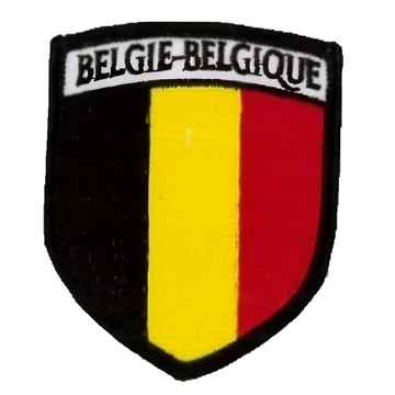 A-ONE 匯旺 比利時國旗刺繡布貼 7.5x6.4cm 背部自黏膠  比利時  2個