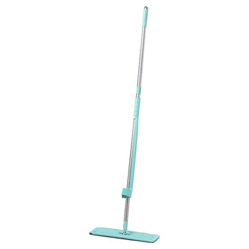 葉子小舖 自動回彈平板拖把  35 x 11 x 141cm  藍綠色  輕鬆清潔  1支